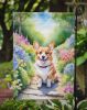 Corgi Spring Path Garden Flag Mailbox Flag Decorative Yard Flag Banner Outside Patio Artwork Yard Flower Beds, Garden Size, Multicolor