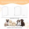 27.6" Height Tall Freestanding Pet Gate, 4 Panels Foldable Dog Gate