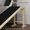 Dog Ramp Pet Ramp for Bed, Non-Slip Carpet, Top Platform, 74" x 16" x 25", Natural