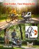 VEVOR Dog Bike Trailer, Supports up to 100 lbs, 2-in-1 Pet Stroller Cart Bicycle Carrier for Small & Large Dogs