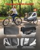 VEVOR Dog Bike Trailer, Supports up to 100 lbs, 2-in-1 Pet Stroller Cart Bicycle Carrier for Small & Large Dogs