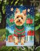 Yorkshire Terrier Yorkie Christmas Garden Flag Mailbox Flag Decorative Yard Flag Banner Outside Patio Artwork Yard Flower Beds, Garden Size