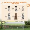 20' x8' Dog Kennel Outdoor for All Breed Dogs with Waterproof UV Resistant Roof, Silver