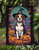 Beagle Witchy Halloween Garden Flag Mailbox Flag Decorative Yard Flag Banner Outside Patio Artwork Yard Flower Beds, Garden Size, Multicolor