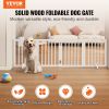 VEVOR Freestanding Pet Barrier, 24" Height x 80.3" Width, 4-Panel Folding Dog Gate for Various Openings