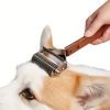 Double Sided Pet Grooming Brush - Efficient Shedding and Dematting Tool with Slicker Brush, Stainless Steel Pins