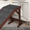Dog Ramp Pet Ramp for Bed with Non-Slip Carpet, Top Platform, 74" x 16" x 25", Brown