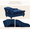 Pet Sofa Bed with Storage, Cushy Couch for Cats and Small Dogs, Soft Foam Couch, Modern Pet Furniture, Blue