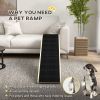 Dog Ramp Pet Ramp for Bed, Non-Slip Carpet, Top Platform, 74" x 16" x 25", Natural