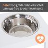 Elevated Pet Bowl 23 Durable Wooden Feeding Station Heavy Duty, White, for Dogs, Cats