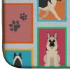 Lots of Black and Silver German Shepherd Dish Drying Mat Absorbent Dish Drying Mat Pad for Kitchen Counter Dish Drainer Mat for Countertop, 14 x 21"