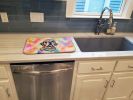 Mastiff Hippie Dawg Dish Drying Mat Absorbent Dish Drying Mat Pad for Kitchen Counter Dish Drainer Mat for Countertop, 14 x 21", Multicolor