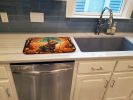 Australian Terrier Terrier Fall Dish Drying Mat Absorbent Dish Drying Mat Pad for Kitchen Counter Dish Drainer Mat for Countertop, 14 x 21"