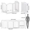 27.6" Height Tall Freestanding Pet Gate, 4 Panels Foldable Dog Gate