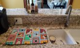 Lots of Black and Silver German Shepherd Dish Drying Mat Absorbent Dish Drying Mat Pad for Kitchen Counter Dish Drainer Mat for Countertop, 14 x 21"
