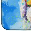 Old English Sheepdog Hippie Dawg Dish Drying Mat Absorbent Dish Drying Mat Pad for Kitchen Counter Dish Drainer Mat for Countertop, 14 x 21"