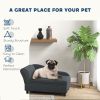 Pet Sofa Bed Couch with Storage, Pet Sofa for Cats and Small Dogs, Dark Gray