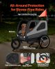 VEVOR Dog Bike Trailer, Supports up to 100 lbs, 2-in-1 Pet Stroller Cart Bicycle Carrier for Small & Large Dogs