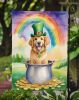 Golden Retriever St Patrick's Day Garden Flag Mailbox Flag Decorative Yard Flag Banner Outside Patio Artwork Yard Flower Beds, Garden Size, Multicolor