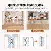 VEVOR Freestanding Pet Barrier, 24" Height x 80.3" Width, 4-Panel Folding Dog Gate for Various Openings