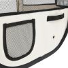 Dog Playpen Pink and cream Polyester 49.2 in x 49.2 in x 24.0 in