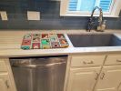 Lots of Black and Silver German Shepherd Dish Drying Mat Absorbent Dish Drying Mat Pad for Kitchen Counter Dish Drainer Mat for Countertop, 14 x 21"