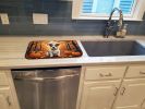 Jack Russell Terrier Fall Dish Drying Mat Absorbent Dish Drying Mat Pad for Kitchen Counter Dish Drainer Mat for Countertop, 14 x 21", Multicolor