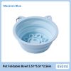 3-in-1 Pet Travel Collapsible Bowl Foldable Slow-Feeder With Strong Suction Cups  Portable Silicone Dog Bowl with Hook for Hanging on Collar/Backpack