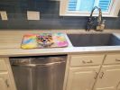 Pomeranian Hippie Dawg Dish Drying Mat Absorbent Dish Drying Mat Pad for Kitchen Counter Dish Drainer Mat for Countertop, 14 x 21", Multicolor